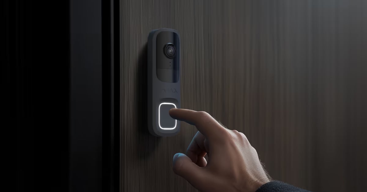 Ajax презентує DoorBell – інноваційний відеодзвінок із ШІ та передовими функціями безпеки.