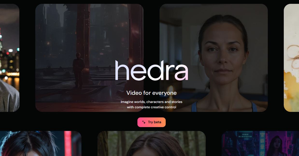 Початкова сторінка платформи Hedra