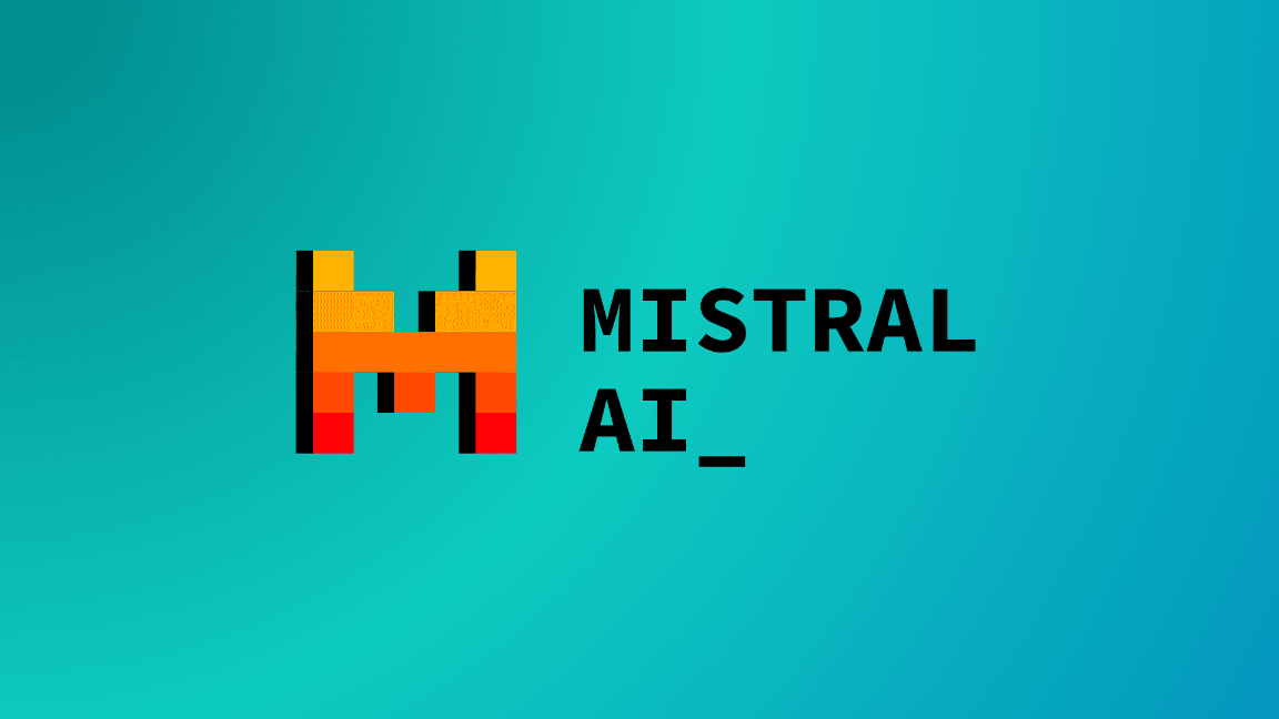 Логотип французького стартапу зі штучного інтелекту Mistral