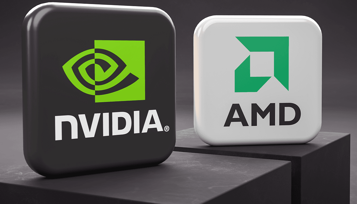 Логотип AMD та Nvidia