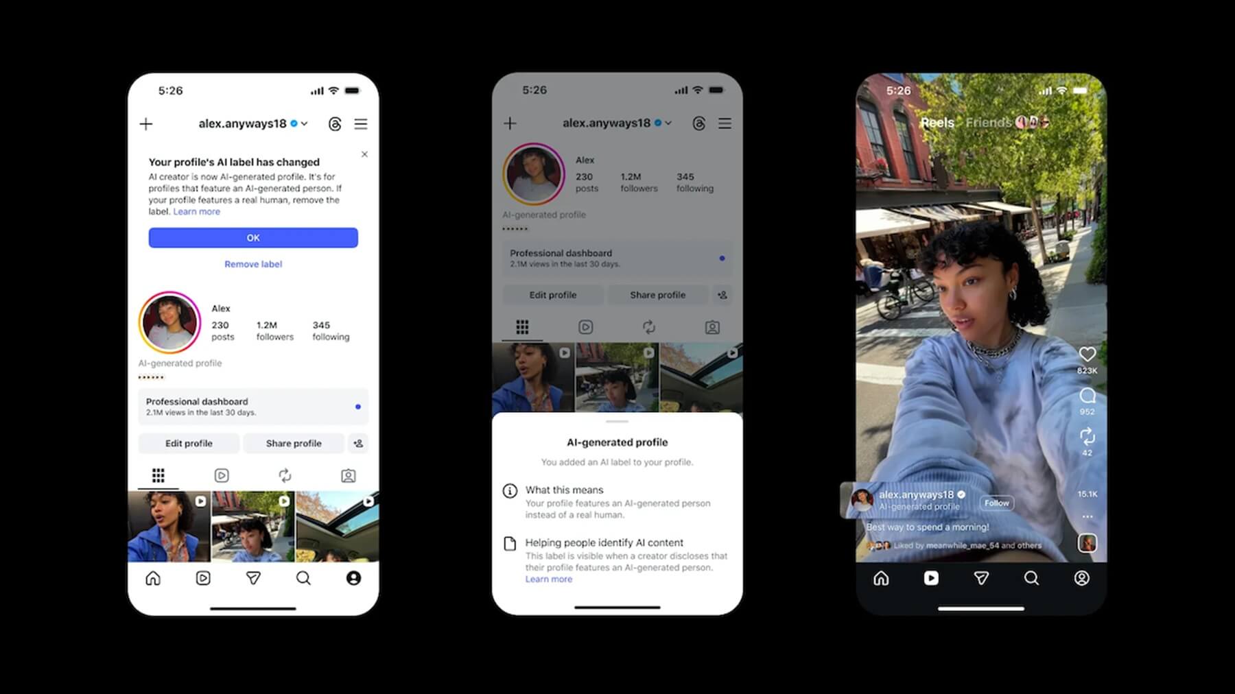 Instagram встановлює нові обмеження на профілі з ШІ